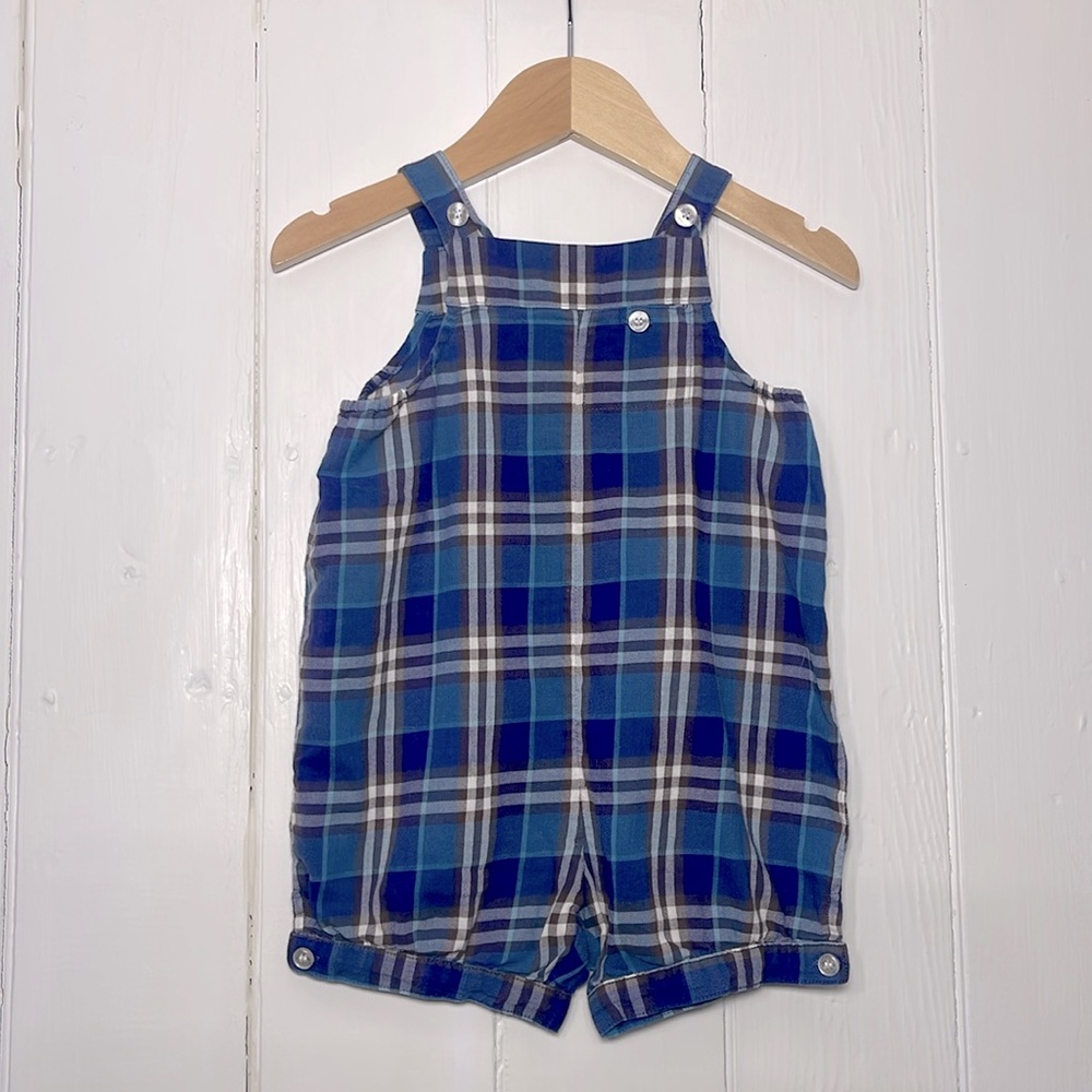 BURBERRY CHILDREN EUC 100% Cotton Boys Romper Jon Jon Jon